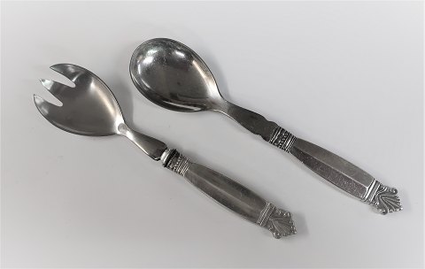 Georg Jensen. Silver cutlery (925). Acanthus. Cucumber set with steel. Length 15 
cm.