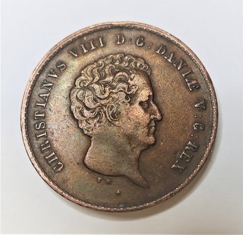 Dänemark. Christian VIII. 2 RBS von 1842.