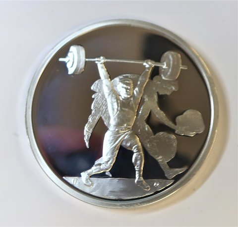 Griechenland. Silber 10 Euro Olympics 2004. Gewichtheber