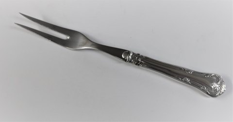 Herregaard. Cohr. Sølvbestik (830). Pålægsgaffel med stål. Længde 14 cm.