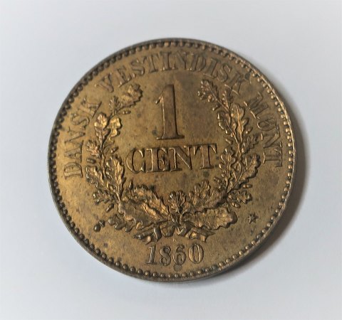 DVI. Friedrich VII. 1 Cent 1860. Schöne gut erhaltene Münze.