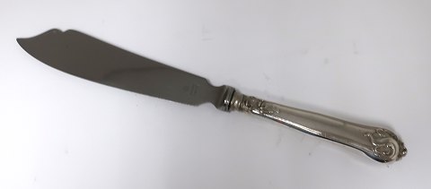 Saksisk. Sølvbestik (830). Kagekniv. Længde 28 cm.