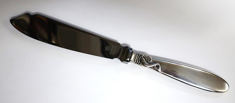 Delfin. Sølvbestik (830). Lille kagekniv. Længde 23,7 cm.