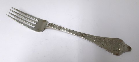 Antique Rococo. Silver cutlery (830). Lunch fork. Length 17.6 cm.