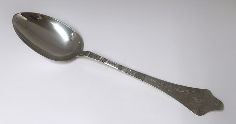 Antique Rococo. Silver (830). Serving spoon. Length 28 cm. Produced 1919.