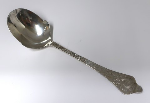 Antique Rococo. Silver (830). Serving spoon. Length 23 cm. Produced 1912.
