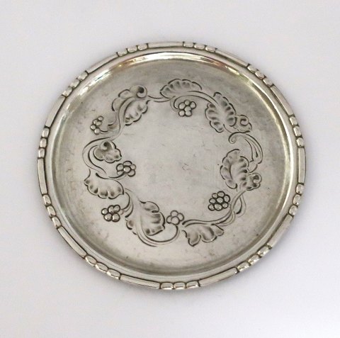 Georg Jensen. Silver glass tray (925). Model 51A. Diameter 60 mm.