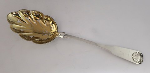Hingelberg. Silver strawberry spoon (830). Length 27 cm. With engraving. 
Produced 1916.