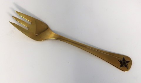 Georg Jensen. Silverware. Cake fork of the year 1984. Sterling (925) gilted. 
Length 13.6 cm