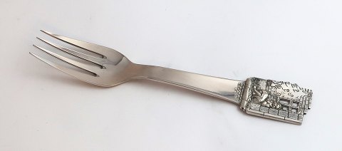 H. C. Andersen fairy tale. Child fork. Silver cutlery. The little girl with the 
sulfur sticks. Silver (830). Length 15 cm