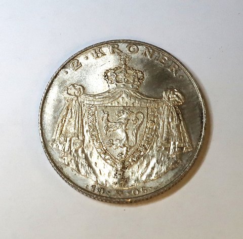 Norway. Silver 2 krone 1906. Norwegian independence