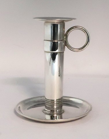 Hans Hansen. Chamber candlestick. Sterling (925). Design: Karl Gustav Hansen. 
Model 303. Height 11 cm. Produced 1947
