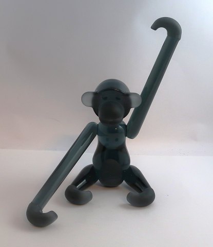Holmegaard. Kay Bojesen sort glas abe. Højde 20,5 cm.
