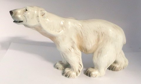 Dahl Jensen. Porcelain figurine. Standing polar bear. Model 1156. Length 36 cm. 
Height 19 cm. (1 quality)