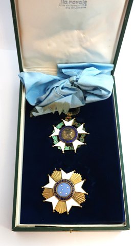 Brazil. Grand Cross Set, AR - gold-plated and enameled, Order on original sash, 
breast star hallmarked and maker