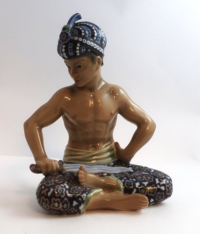 Dahl Jensen. Porcelain figurine. Javanese Kris Fencer. Model # 1113. Height 18 
cm (1 quality)