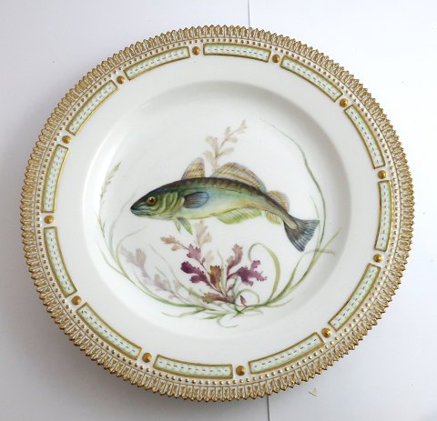 Royal Copenhagen. Fauna Danica. Fish Plate. Dinner plate. Model # 19 - 3549. 
Diameter 25 cm. (1 quality). Gadus merlangus