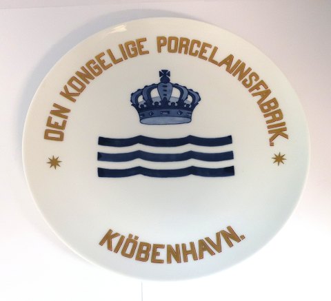 Royal Copenhagen dealer plate. Diameter 29.5 cm