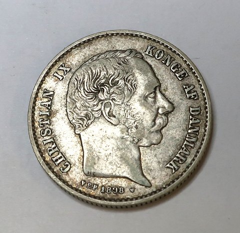Denmark. Christian IX. 1 krone from 1898.