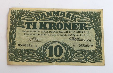 Denmark. Banknote 10 kr. 1948 s.