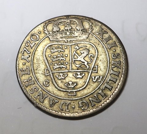 Denmark. Frederik IV. Silver 12 skilling 1720