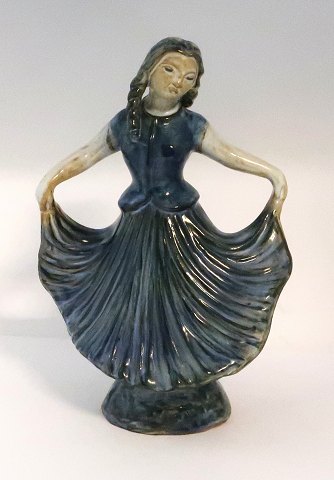 Hjorth. Ceramics. Dancing girl. Height 27 cm.