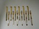 Georg Jensen silver / gold plated Dessert cutlery 
6 persons.