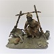 Wiener Bronze figure. Arabic fishmonger. Height 11 cm. Length 12 cm