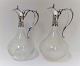 Spanish decanters with silver mounting (800). A pair. Height 31 cm.