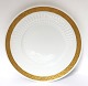 Royal Copenhagen. Fan with gold. Plate. Model 11520. Diameter 22.5 cm. (1 
quality)