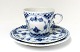 Royal Copenhagen. Blue Fluted Full Lace. Coffee cup. Model 1035. Cake plate 
1088. (1 quality).