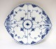 Royal Copenhagen. Blue Fluted Half Lace. Round cake plate. Model 666. Diameter 
31 cm. (1 quality).