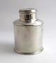 English silver tea caddy (925). Birmingham. Height 9 cm. There are signs of use.