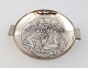 Kundby. Round silver bowl with handle (830). Diameter 15 cm. Height 3 cm. 
Produced 1933.