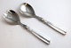 Horsens Silverware Factory. Lotus. Silver (830). Salad set with steel. Length 21 
cm.