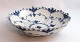 Royal Copenhagen. Blue fluted, full lace. Round bowl. Model 1018. Height 6 cm. 
Diameter 21 cm. (2 quality)