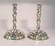 Axel Salomonsen, Copenhagen. (Ax.S). Sterling candlesticks. A pair. Height 18 
cm.