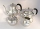 Hans Hansen. Sterling (925). Coffee, the service. Comprising coffee pot, teapot, 
sugar bowl and creamer .Design, Karl Gustav Hansen. Model # 371