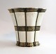 Michelsen. Sterling Margrethe goblet with white enamel. Height 8.5 cm. Produced 
1963 (M9)