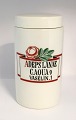 Royal Copenhagen. Apothecary jar. Adeps Lanae C. Aqua Vaselin.1. Height 19 cm. 
(1 quality)