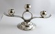 C. F. Heise. Sterling (925). 3-arm candlestick. Height 12.5 cm. Length 25 cm. 
Produced 1938.