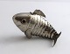 Fritz Sophus Albertus. Newer silver vinaigrette egg in the shape of a fish. 
Length 9 cm