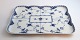 Royal Copenhagen. Blue fluted, half lace. Tray. Model 677. Length 28.5 cm. Width 
21 cm. (2 quality). Produced before 1923.
