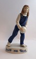 Bing & Grondahl. Porcelain figure. Girl with ball. Year figure 1982. Height 22 
cm. (1 quality)