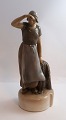 Bing & Gröndahl. Porcelain figure. Woman with fishing net. Model 2036. Height 26 
cm. (1 quality)