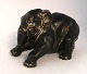Royal Copenhagen. Stoneware elephant figurine. Model 22171. Length 21 cm. (2 
quality)