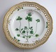 Royal Copenhagen. Flora Danica plate w. open-work border. Diameter 25 cm. Model 
3553. (1 quality). Lamium intermedium Fr
