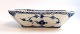 Royal Copenhagen. Blue fluted, half lace. Square bowl. Model 708. Width 20 cm. (2 quality).