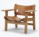 Super Beautiful Spanish Chair by Børge Mogensen in Cognac Colored Full Grain Leather.Delivery:Jutland/Funen (monthly) 500krZealand (weekly) 300kr