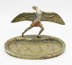 Fantastic Large Ferdinand Preiss Bronze Art Deco Figure "Batdancer". Produced 1925. Signed. Cold painted Bronze and green onyx base.